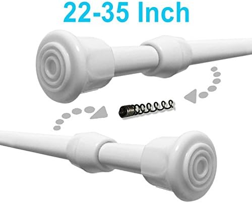YOLOPLUS Tension Rods, Extendable Telescopic Stainless Steel Seamless Adjustable Telescopic Tension Window Rods Closet Rod,Bathroom Hanging Rod (Tension Rods 22-35")