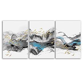 Canvas Wall Art for Living Room,Bedroom Home Artwork Paintings Luxe Living Art Ready to Hang - 16"x24" x 3 Panels