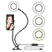 Selfie Ring Light with Cell Phone Holder Stand Live Stream Makeup, OldShark Circle Lights LED Lighting 360 Rotating Flexible Arms YouTube Video Vlogging 3-Light Mode 10-Level Brightness