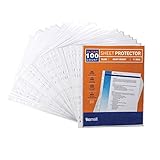 Samsill 11 Hole Sheet Protectors, Heavyweight Clear Plastic Page Protectors, Box of 100, Acid Free / Archival Safe, Top Load 8.5 x 11 Inches