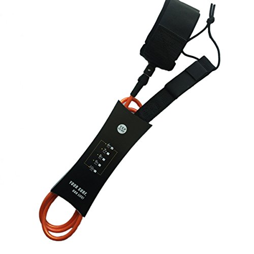 image for UPSURF Surfboard and SUP Leash 6 foot Premium Leash (7 Colors) with Tr