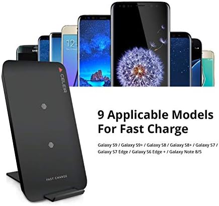 Wireless Charger with 2 Coils 10W from Celeir Wireless Charger for Samsung Galaxy Phones and Standard Charge for iPhone 8 iPhone X and All Other Wireless Charger Supported Phones - Fashion