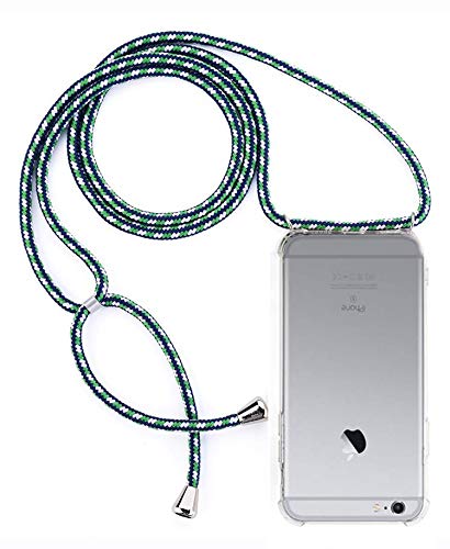 simplecase Mobile Phone Chain Suitable for iPhone 6 Plus, Crossbody Phone Case Necklace, Black, Case with Cord for Hanging, Silicone Mobile Phone Protective Case with Strap/Cord with Case for
