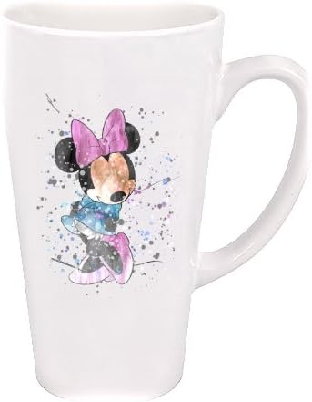 Minnie Watercolour Print 17oz Latte Mug by Forever Personal Designs