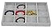 ORIGIA 12 Grids Velvet Jewelry Tray Showcase Display Storage Closet Drawer Organizer