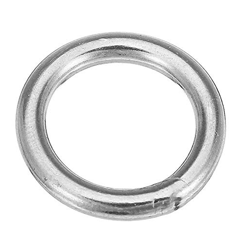 OKIl 5Pcs 3x20mm 304 Stainless Steel Round O Ring Welded Marine Rigging Strapping Hardware