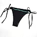 Aisa Women Triangle Bikini Set Sequin Sexy 2 Piece String Golden Ring Glitter Beachwear Green Size X-Small