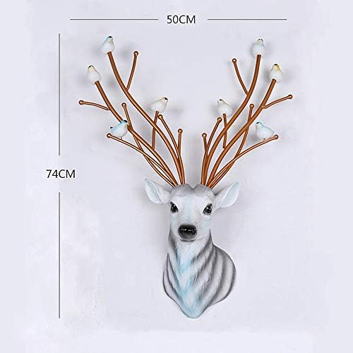 LCTCBG Deer Head Single Wall Hook/Hanger Animal Shape hat Hook Heavy, Antique, Decorative Gifts, Creative Deer Head Jewelry (Color : B)