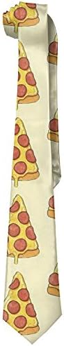Pizza Design Gentleman Cool Fashion Tie Classic Stripe Men's Necktie