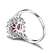 Jewelrypalace Kate Middleton's Princess 2.1ct Ruby Engagement Ring 925 Sterling Silver