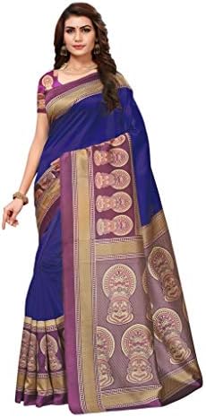 Shonaya Women`S Party Wear Blue Colour Mysore Silk Printed Saree Sari