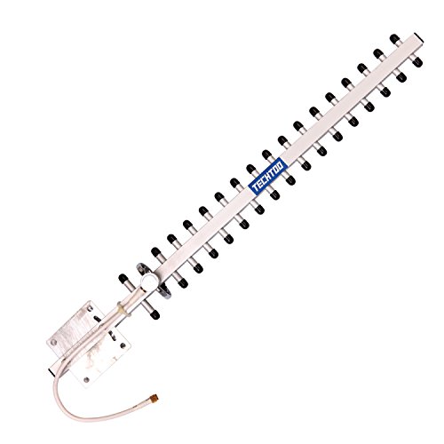TECHTOO WiFi 2.4GHz 18dBi High Gain Yagi Directional Antenna Booster With RP-SMA Connector For Wireless Network Router/Reapter/USB Adapter/Extension Network PCI Card/IP Camera