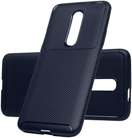 Badalink Phone Case Compatible with Oneplus 7Pro, Minimalist Design Flexible TPU Silicon Phone Case Sutible for Oneplus 7Pro, Simple Business Style Phone Protective Cover - Blue
