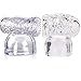 Massager Attachments, Massager Accessories Attachment Silicone- Two Different Styles (Clear)