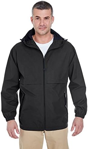 UltraClub Adult Microfiber Hooded Zip-Front Jacket