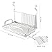 Wall Mount Dish Drying Rack Draining Dish Rack With Drain Board, Stainless Steel, GEYUEYA Home