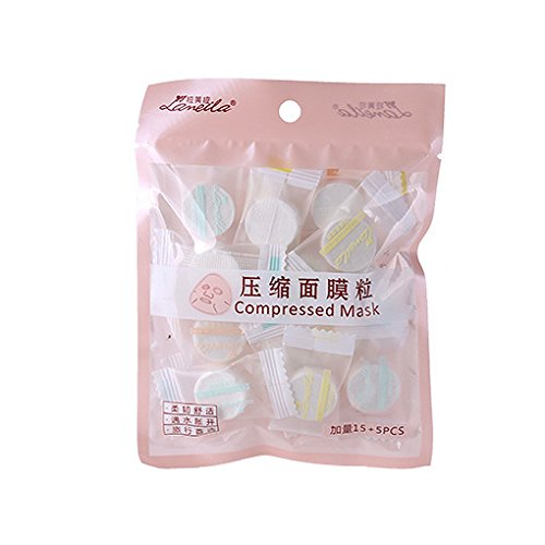 20pcs Cotton DIY Water-saving Facial Paper Compressed Masque Disposable Mask Sheet Tablets Care Skin Face