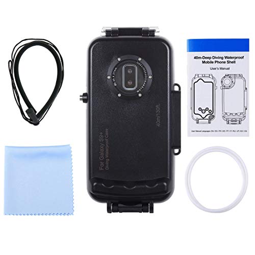 HAWEEL Samsung Galaxy S9+ Android 8.1 or Lower Version Diving Case, Professional [40m/130ft] Surfing Swimming Snorkeling Photo Video Waterproof Underwater Housing for Samsung with Lanyard (Black) - Thumbnail 6