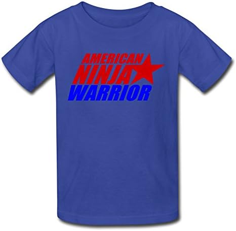 Kid's Cute American Ninja Warrior Logo T-shirts Size XL RoyalBlue By Mjensen