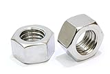 1/4"-20 Stainless Hex Nut (100 Pack), by Bolt Dropper, 304 18-8 Stainless Steel Nuts.