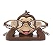 JewelryNanny Fun Animal Eyeglass Holder Stand - Securely Hold Eyeglasses, Adult Reading Glasses like Glasses Organizer for Desk, Bedside Nightstand - Monkey