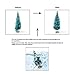 CEWOR 48pcs Mini Christmas Trees Artificial Mini Sisal Trees Bottle Brush Trees Artificial Snow Frost Trees for Christmas Home Holiday Party Decorations (Blue-Green,6 Sizes)