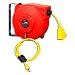 Reelworks Extension Cord Reel Retractable Polypropylene Heavy Duty Industrial 40 FT 14AWG 3C SJT Commercial Premium Grade Ultra Flexible Cable (S3) Triple Tap Connector Perfect for Indoor/Outdoor Use primary