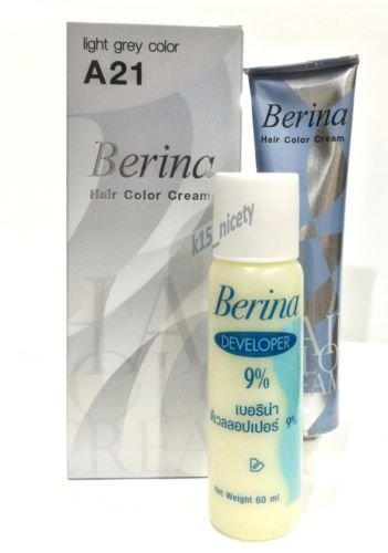 Buy Berina A21 Light Grey Silver Permanent Hair Dye Color Cream