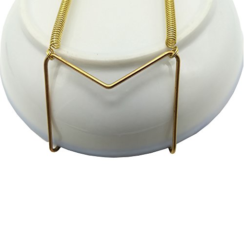 Xinlinke Lot10 Small Size Invisible Wall Plate Hanger Decorative Dish Display Holder W Shape (6 Inches)