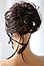 CAISHA Jumbo Scrunchie Braided Updo Wavy Messy Bun Hairpiece Chocolate Brown G2D