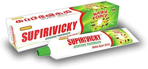 6 x 70g Tubes SIDDHALEPA SUPIRIVICKY Ayurvedic Herbal Toothpaste