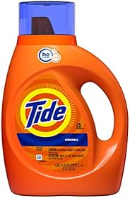 Tide Laundry Detergent Liquid (Laundry Soap), HE Turbo Clean, Original Scent, 25 loads
