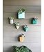 Wall Decor Planter Resin Color Ceramic Hanging Geometric Wall Decor Container – Succulent Plants, Air Plant, Faux Plants Set of 6thumb 1