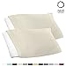 Nestl Beige Pillow Cases Queen Size Set of 2, Soft Queen Pillow Case, 1800 Microfiber Queen Pillow Cases 2, Pillowcases Queen, Envelope Closure Pillowcase, Pillow Covers Queen Size, 20x30 Inches