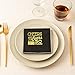 Crisky Cheers to 50 Years 50th Birthday Napkins Black and Gold 50th Brithday Decorations Birthday Party Supplies Beverages Napkins 50 PCS, 3-Ply