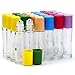 ESARORA Essential Oil Roller Bottles, 24 Pack 10ml Clear Glass Roller Bottles with Stainless Steel Roller Balls and Multi-color Lids (3 Dropper, 6 Extra Roller Balls, 2 Bottle Opener Included)
