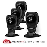 meShare EZCam Pro 1080p Wireless Security Camera 4-Pack Kid and Pet Monitoring Home Camera with Night Vision, Two-Way Audio and Motion Detection for Indoor, Nursery, Cloud Recording