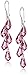 Amazon Collection Sterling Silver Swarovski Elements Light Rose Colored Faceted Multi-Teardrop Earrings