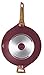 WaxonWare 12.5 Inch Non Stick Wok & Glass Lid Coated With Marbellous (A 100% PFOA & APEO Free German Non Stick Coating) - For Stir-Frying, Shallow Frying, Deep Frying & Braising
