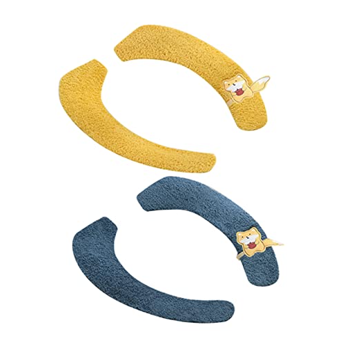 Homoyoyo 2pairs Modern Toilet Seat Covers Fluffy Washable Seat Pads for Bathroom Soft Comfortable Protectors