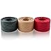 EOOUT 327Yd Raffia Paper Ribbon - 3 Rolls Red Green Kraft 1/4