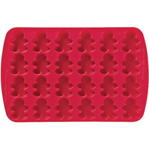 Wilton 24 Cavity Silicone Gingerbread Boy Mold Pan