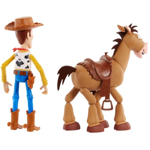 Mattel Disney Pixar's Toy Story 4 Woody and Buzz Lightyear 2-Character Pack, Movie-inspired Relative-Scale for Storytelling Play
