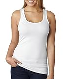 Next Level Apparel 6633 Jersey Racerback Tank - White, Extra Large