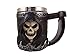 A Drink with Death Skull Grim Reaper Coffee Mug Drink Cup, 14 oz