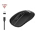cimetech Rechargeable Wireless Mouse, 2.4G Computer Mouse Cordless Optical Mice, Slim Laptop Mouse with USB Nano Receiver, Compatible with Laptop, PC, Mac - Black