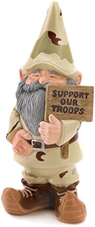Indoor Outdoor Home tabletop Decorative Support Our Troops Garden Gnome