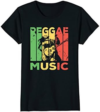 Womens Reggae Music Vintage T Shirt Small Black