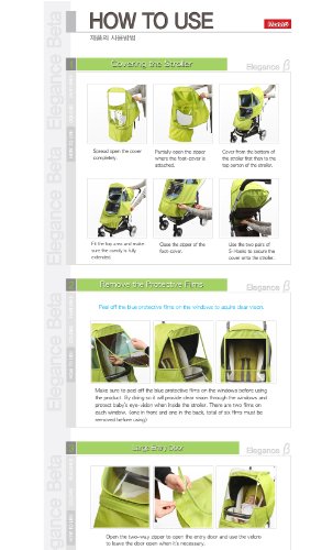 Manito Elegance Beta Stroller Weather Shield / Rain Cover - Navy