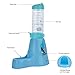 Guardians Hamster Water Bottle, Little Pet Automatic Drinking Bottle with Food Container Base Hut Hanging Water Feeding Bottles Auto Dispenser for Small Animals(125ml,Blue)